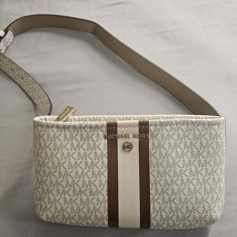 Michael Kors Waist Bag – Adjustable Belt – Neutral Tones